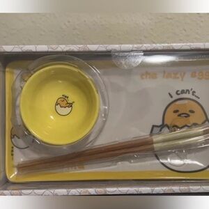 Gudetama sushi plate set ceramic